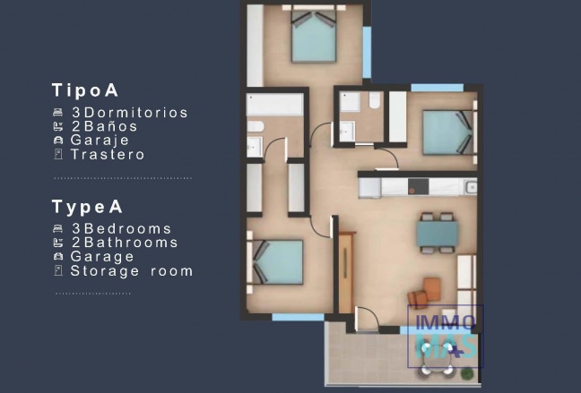 Nouvelle construction - Top Floor Bungalow - San Pedro del Pinatar - Los Pinos