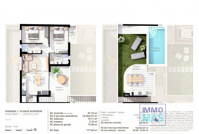 Nouvelle construction - Top Floor Bungalow - San Pedro del Pinatar - Lo Pagan