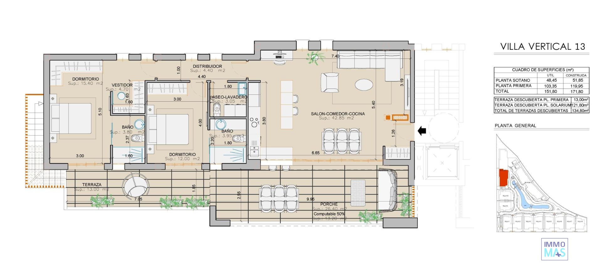 Nouvelle construction - Top Floor Bungalow - San Juan de los Terreros - Mar De Pulpí