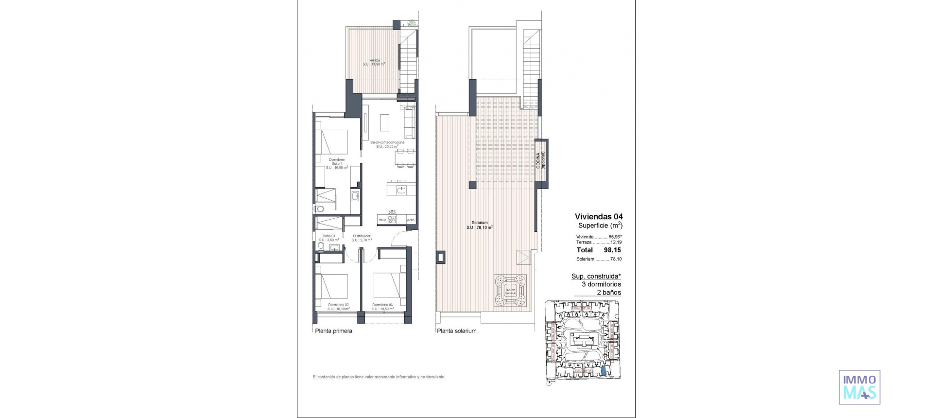 Nouvelle construction - Top Floor Bungalow - Ciudad Quesada - Lo Marabú