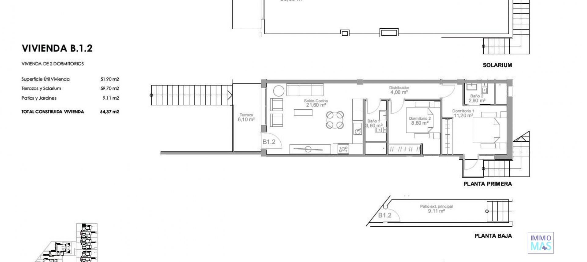 Obra nueva - Top Floor Bungalow - Puerto de Mazarron - Playa Negra